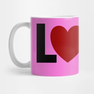 LOVE HEART BLACK H. Mug